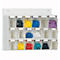 Almacén mural para objetos pequeños MultiStore, 18 cajas de almacenamiento, volumen 4,7 l, ancho 600 x fondo 108 x alto 410 mm, tablero de madera y poliestireno