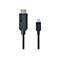 Ein USB-C auf HDMI Adapterkabel von Alogic mit schwarzen Steckern auf weißem Hintergrund.