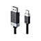 DisplayPort-zu-USB-C-Adapterkabel von Alogic mit schwarzen, geflochtenen Kabeln.