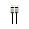 Zwei HDMI-Kabelstecker mit grauen Gehäusen und goldfarbenen Kontakten vor weißem Hintergrund.