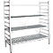 aluminium legbordstelling, basissectie, met 4 roosterborden van kunststof, H 1800 x B 1200 x D 400 mm