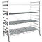 aluminium legbordstelling, basissectie, met 4 roosterborden van kunststof, H 1950 x B 1500 x D 500 mm