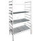 aluminium legbordstelling, basissectie, met 4 roosterborden van kunststof, H 1950 x B 800 x D 600 mm