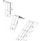 3D rendering of a ramp shown at different angles. With dimensions for width, length and height.