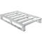 Aluminium pallets, geanodiseerd, aan 4 zijden onderrijdbaar, L 1200 x B 1000 x H 150 mm, 5 mm dik, tot 1000 kg