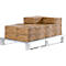 Aluminium pallets, geanodiseerd, aan 4 zijden onderrijdbaar, L 1200 x B 800 x H 150 mm, 5 mm dik, tot 1000 kg