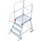 Aluminium platform met wielen, eenzijdig, 4 treden