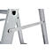 Aluminium trapladder, met groot platform, met veiligheidsbeugel en ketting, 14 treden