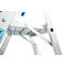 Aluminium trapladder, met groot platform, met veiligheidsbeugel en ketting, 14 treden