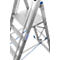 Aluminium trapladder, met groot platform, met veiligheidsbeugel en ketting, 7 treden
