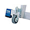 Aluminium trapladder, met groot platform, met veiligheidsbeugel en ketting, 7 treden