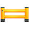 Ampere Doppel-Rammschutzplanke Rack-Mammut®, Kunststoff, L 1200 x H 600 mm, verkehrsgelb