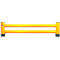 Ampere Doppel-Rammschutzplanke Rack-Mammut®, Kunststoff, L 2500 x H 600 mm, verkehrsgelb