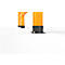 Ampere Handlauf Rack-Mammut®, Kunststoff, L 4000 x H 1100 mm, verkehrsgelb