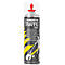Spraydose mit roter Sprühdüse, Label "Traffic Paint" in mehreren Sprachen. Aufdruck zeigt Person mit Fahrbahnmarkierungsgerät.