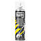 Gray spray can with "TRAFFIC PAINT" on it, yellow stripes, text: marking on the ground.