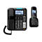 Amplicomms BigTel 1580 Combo - Mit Schnur/schnurlos - Anrufbeantworter mit Rufnummernanzeige - DECT - Schwarz + zusätzliches Handset