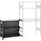 Anbauregal für ORDO Home Steckregal, 3 Fachböden, multifunktional, mobil, B 1060 x T 435 x H 825 mm, tiefschwarz matt RAL 9005