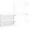 Anbauregal für ORDO Home Steckregal, 3 Fachböden, multifunktional, mobil, B 1060 x T 435 x H 825 mm, verkehrsweiß RAL 9016
