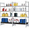 Anbauregal RSG-V 1364 für Gefahrstoffregal asecos RSG-V 1364, B 1310 x T 640 x H 2000 mm, mit 36 l PE-Auffangwanne, 3 Stahl-Gitterostböden