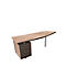 Anbautisch mit Container X-TIME-WORK, Freiform, B 1900/1000 x T 600 x H 740 mm, links, Ulme/Alu