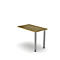 Anbautisch NEVADA, Quadratrohrfuß, B 1000 x T 600 x H 740 mm, Eiche-Dekor/alusilber