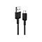 Schwarzes Anker USB-A auf USB-C Ladekabel mit geflochtener Ummantelung vor weißem Hintergrund.