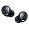 Zwei schwarze Soundcore In-Ear-Kopfhörer vor weißem Hintergrund mit dem Logo auf der glänzenden Oberfläche.