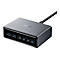 Graue Anker USB-C Dockingstation mit diversen Anschlüssen auf einer schwarzen Frontblende.