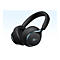 Schwarze kabellose Over-Ear-Kopfhörer mit Soundcore-Logo auf einem hellblauen Hintergrund.