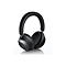 Schwarze kabellose Over-Ear-Kopfhörer vor weißem Hintergrund.