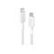 Zwei weiße Anker USB-C Ladekabel mit geflochtener Ummantelung vor weißem Hintergrund.