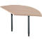 Ansatztisch Ergo-T 2.0, 135° Winkel, Quadratrohrfuß, B 800 x T 800 x H 718-898 mm, Eiche-Dekor/anthrazit