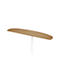 Ansatztisch PLANOVA BASIC, Ellipsenform, B 1800 x T 400 mm, Kirsche Romana-Dekor/weiß