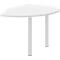 Ansatztisch rechts BARI, 2 Stützfuße, Form B, Bogen, B 1050 x T 1260 x H 680-820 mm, weiß