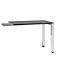 Ansatztisch SOLUS PLAY, Rechteck, B 1000 x T 600 x H 720 - 820 mm, Mooreiche