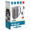 Outdoor powerbank, grijs, met LCD-scherm, USB-poorten en draagriem. Waterdicht en met LED.