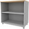 Anstellregal ARLON OFFICE, 2 offene Fächer, B 800 x T 450 x H 730 mm, Eiche-Dekor/alufarben