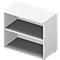 Anstellregal ARLON OFFICE, 2 offene Fächer, B 800 x T 450 x H 730 mm, weiß/weiß