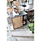 Anstellschrank TEMPIO, aus Holz, 2 Schiebetüren, 2 OH, B 800 x T 430 x H 740 mm, anthrazit/Hickory Eiche