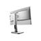 WeiÃŸer Computer-Monitor von hinten, mit StandfuÃŸ. AOC ist auf dem Bildschirm zu sehen.