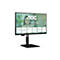 AOC Professional Monitor mit 23,8-Zoll-Bildschirm, FHD, 120 Hz Bildwiederholfrequenz, USB-Hub, 15W Stromversorgung und 5 Jahre Garantie. Auf dem Bildschirm ist ein Frauengesicht zu sehen.