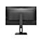Rückseite eines schwarzen AOC Monitors mit Standfuß vor weißem Hintergrund.