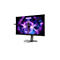 AGON PRO Gaming-Monitor mit futuristischem, violettem Gaming-Wallpaper vor weißem Hintergrund.