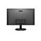 Rückseite eines schwarzen AOC-Monitors, der auf einem weißen Hintergrund steht. Das AOC-Logo ist oben zentriert.