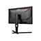 Moniteur AOC noir de dos, accent rouge. Logo AOC centré en haut.