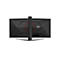 Rückansicht eines schwarzen AOC Gaming Monitors, auf weißem Hintergrund. Der Monitor hat eine rote Umrandung und die Aufschrift "AOC GAMING".