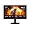 Schwarzer 27-Zoll AOC Gaming Monitor mit Action-Spielgrafik auf dem Display und technischen Spezifikationen.