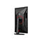 Schwarzer Gaming Monitor, Detailansicht. Der Monitor hat das AOC Gaming Logo, roter Akzent. Auf der Rückseite Anschlüsse.