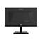 Rückseite eines schwarzen AOC Monitors mit Standfuß und sichtbaren HDMI- sowie DisplayPort-Anschlüssen.